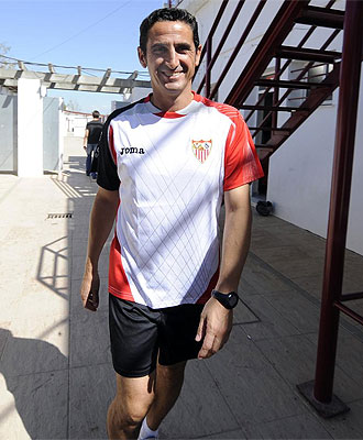 Jimnez, en la Ciudad Deportiva del Sevilla