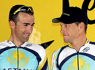 Haimar Zubeldia y Lance Armstrong