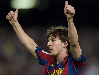 Messi celebra un tanto