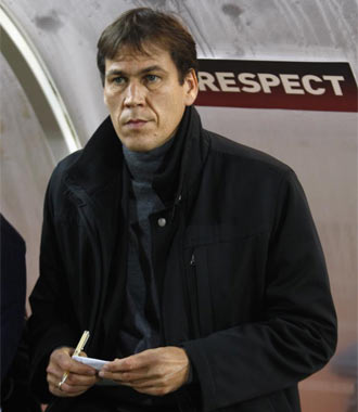 Rudi Garca durante un partido de la Europa League