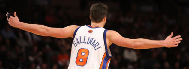 Gallinari celebra una de las canastas que anot ante los Suns (AFP).