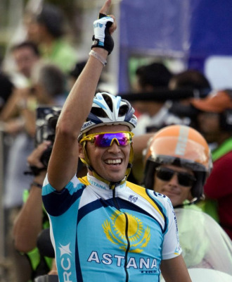 Alberto Contador celebra su victoria en Cancn el pasado mes de octubre.