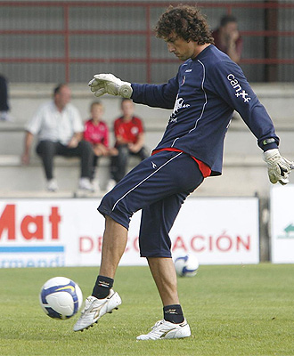 Ricardo, durante un entrenamiento de Osasuna, en una imagen de archivo
