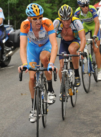 Bradley Wiggins y Lance Armstrong en el Tour de Francia de 2009.