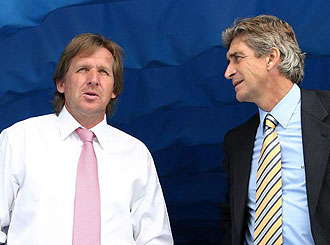 Bernd Schuster y Manuel Pellegrini