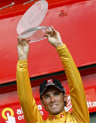 Alejandro Valverde, ganador de la Vuelta a Espa�a 2009.