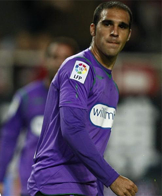 Jesús Gámez, durante un partido con el Málaga