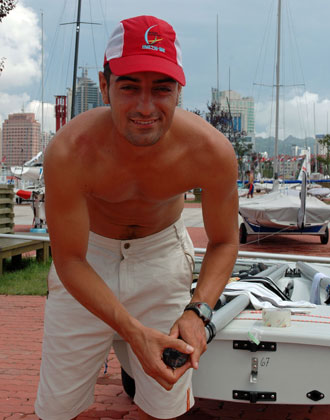 Pablo Hernndez en el puerto de Melbourne.
