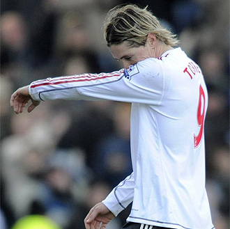 Fernando Torres, en un partido con el Liverpool