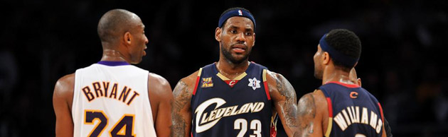 LeBron y Mo Williams, junto a Kobe Bryant (REUTERS)