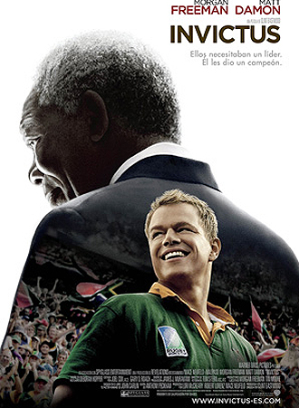 Este es el cartel de 'Invictus', la gran pelcula dedicada al rugby y al sueo de un pas que podra incluso optar a los Oscars