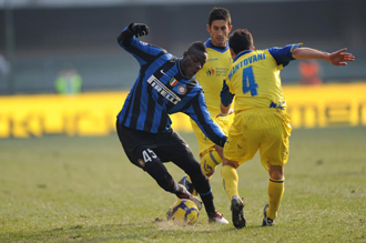 Balotelli, en el choque ante el Chievo Verona.