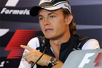 Nico Rosberg, durante una rueda de prensa de la pasada temporada
