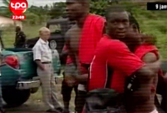 Jugadores de Togo durante el atentado