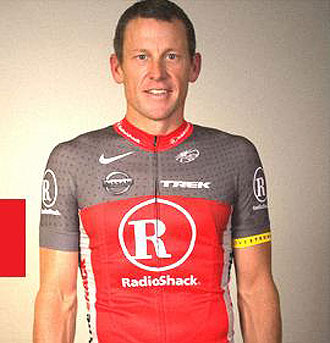 Lance Armstrong con la camiseta del RadioShack