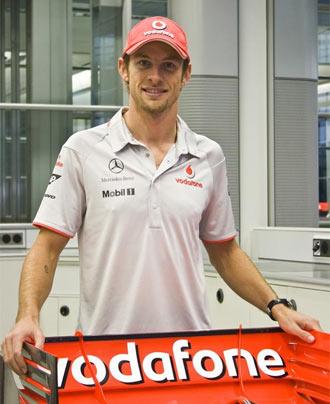 Button durante su presentacin como piloto McLaren