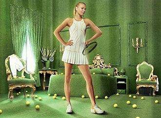 Mara Sharapova en un anuncio de Nike en 2005