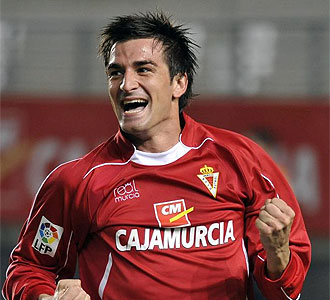 Natalio espera volver a celebrar un nuevo gol que permita sumar al Murcia