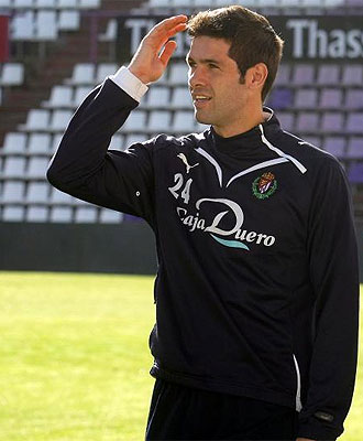 Csar Arzo, durante un entrenamiento del Valladolid