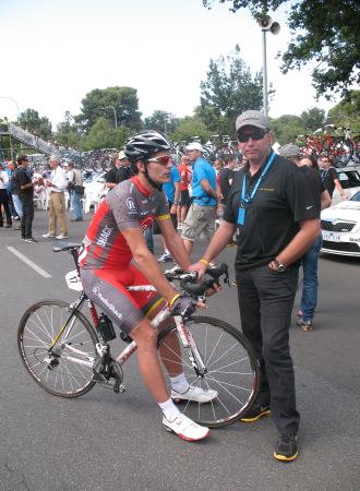 Johan Bruyneel con uno de sus pupilos del RadioShack en el Tour Down Under.