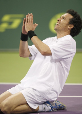 Younes El Aynaoui en el pasado torneo de Doha.