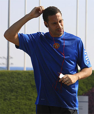 Ferdinand, en una sesin del United.