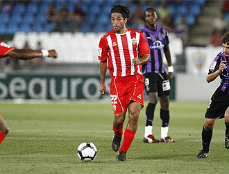 Fabin Vargas slo ha disputado un partido de Liga con el Almera y fue, precisamente, contra el Valladolid