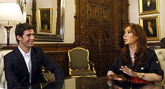 'Pechito' Lpez, con la Presidenta de Argentina