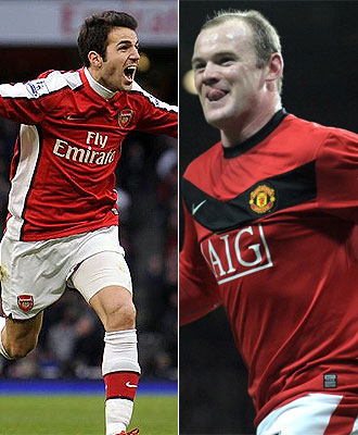 Cesc Fbregas y Wayne Rooney, los dos jugadores ms en forma de la Premier League