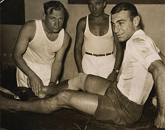 Pancho Varallo el da de la final del Mundial de 1930.