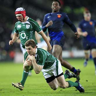 Brian O'Driscoll anot el ao pasado un ensayo que result decisivo en el triunfo de Irlanda sobre los franceses por 30-21 y ahora espera repetirlo en suelo francs