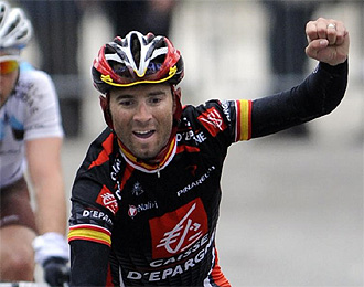 Valverde entr as a meta al final de la ltima etapa del Tour del Mediterrneo.