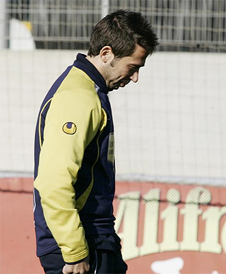 Ral Tamudo, durante un entrenamiento con el Espanyol