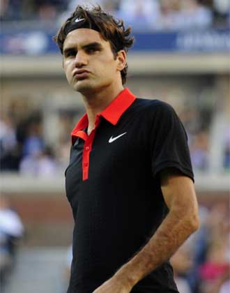 Roger Federer resopla durante el pasado US Open.