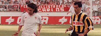 Quique Snchez Flores, en su etapa como jugador del Zaragoza