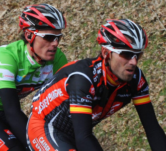 Alejandro Valverde junto a Luis Len Snchez.