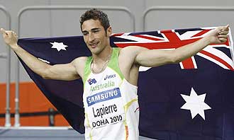 Fabrice Lapierre tras ganar el oro