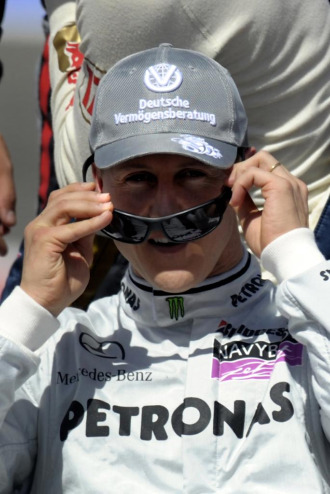 Michael Schumacher, en el circuito de Sakhir