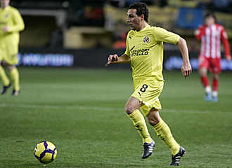 Cazorla, durante uno de sus ltimos partidos con el Villarreal antes de la lesin.