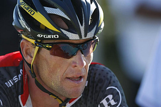 Lance Armstrong, durante una prueba