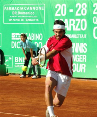 Pere Riba, durante un partido en Barletta.