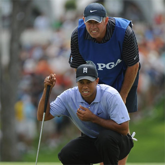 Williams, junto a Tiger durante un torneo de la PGA