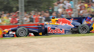 Vettel durante la carrera en Australia