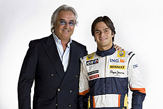 Flavio Briatore junto a Nelsinho Piquet, en una imagen de archivo