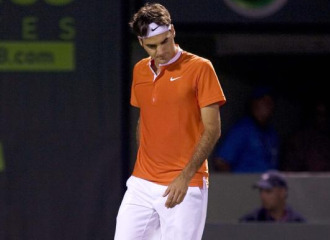 Federer, en el torneo de Miami.