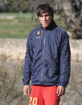 Trejo, durante un entrenamiento con el Mallorca.