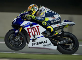Valentino Rossi, durante una jornada de entrenamientos en Qatar