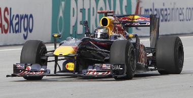 Vettel, durante el Gran Premio de Malasia