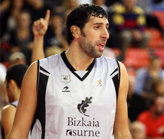 Mumbr, durante un encuentro del Bizkaia Bilbao Basket