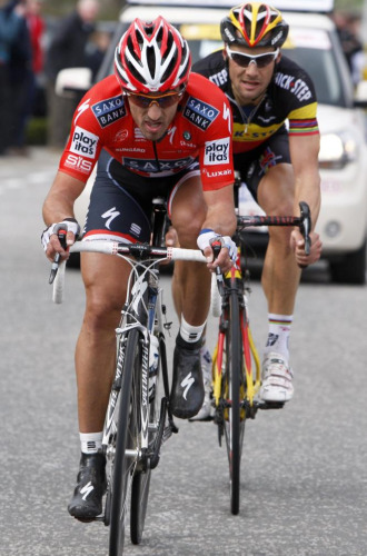 Fabian Cancellara y Tom Boonen en el pasado Tour de Flandes.